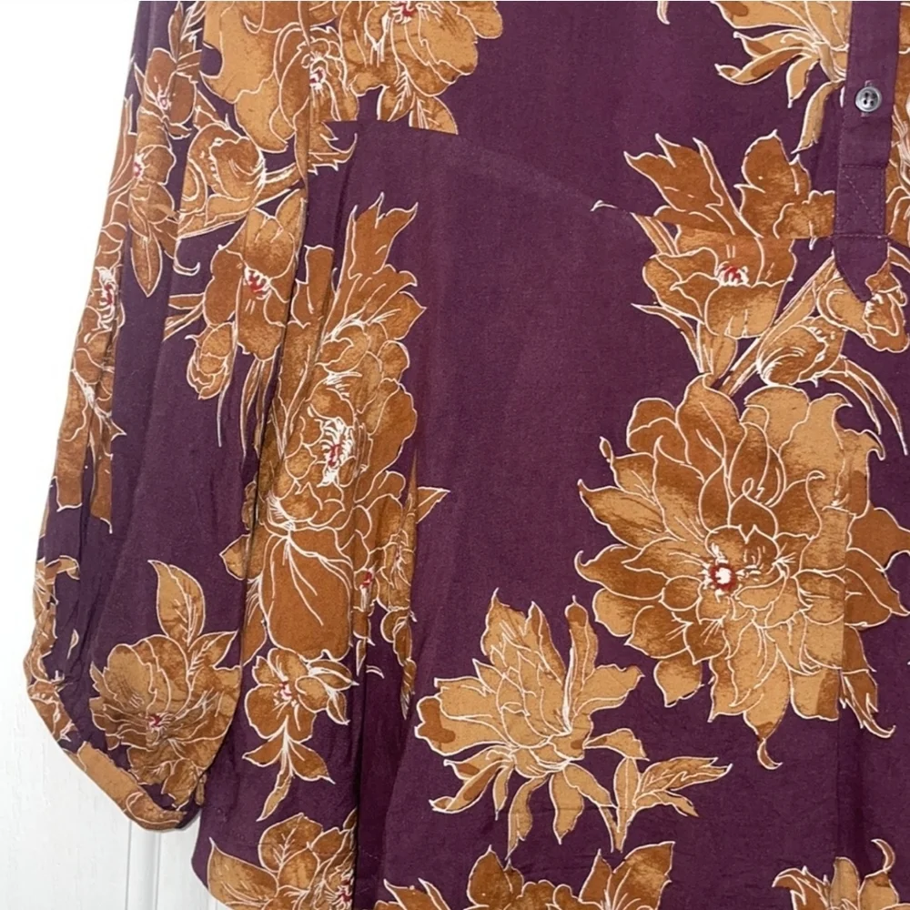 Free People Shake It Printed Mini Dress Tunic Berry Combo Boho Womens Medium M - Picture 8 of 12